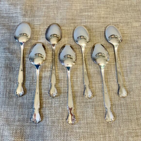 7 Rogers & Bros Reinforced Plate DAYBREAK ELEGANT LADY Teaspoons 6 1/8" - Picture 9 of 11